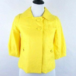 H&M 3/4 Sleeve Pleated Pea Coat Blazer Jacket